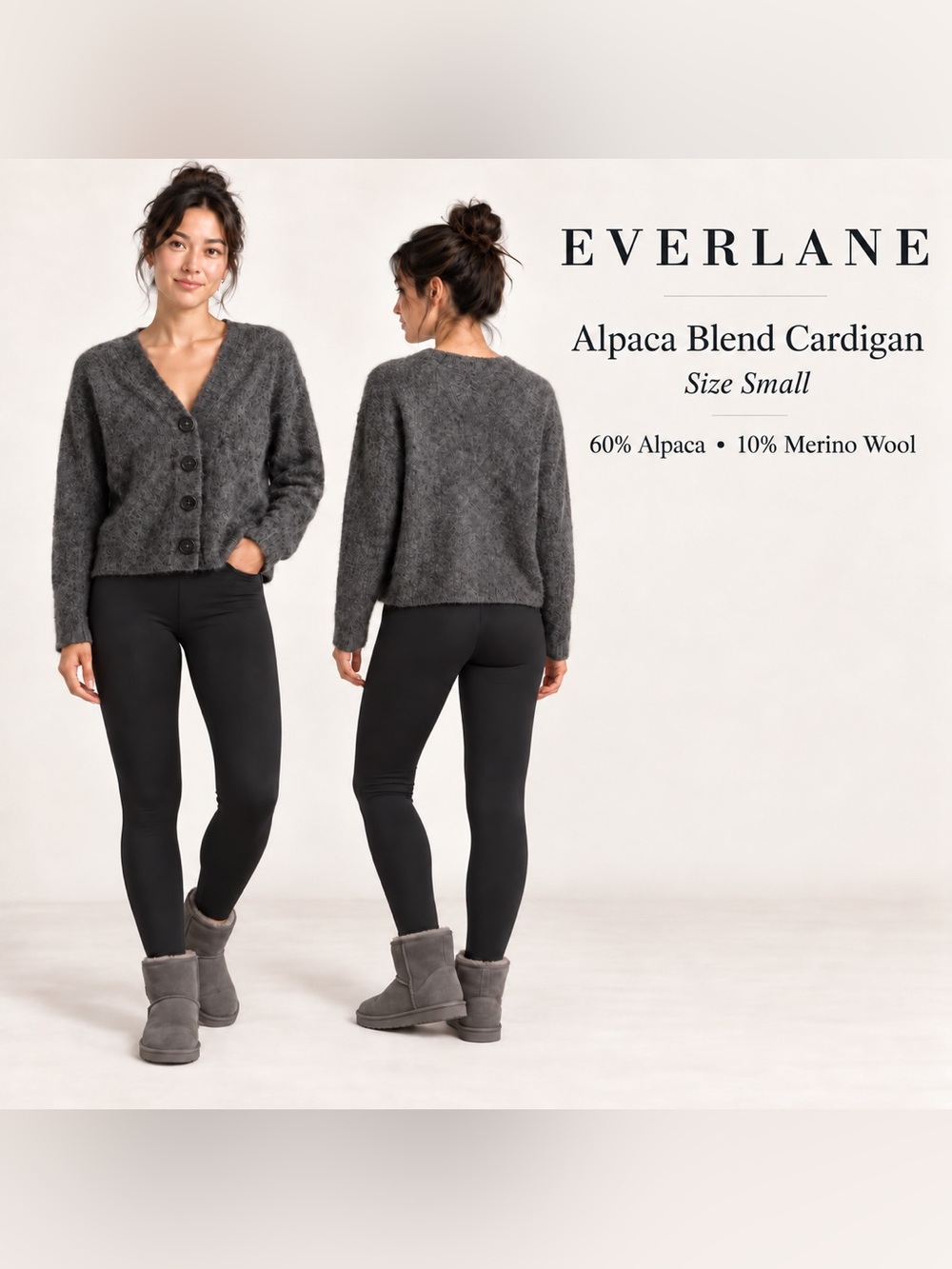 Everlane Gray Alpaca Blend Cardigan